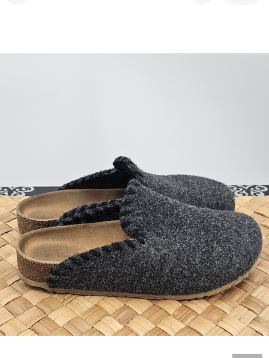 Garnet Hill Shoes - Garnet Hill Cork Mule Gray Slip-Ons Size 10